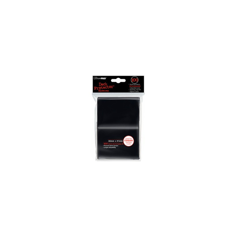 100 DECK PROTECTOR SLEEVES (BLACK) (66x91mm) - ULTRA PRO
