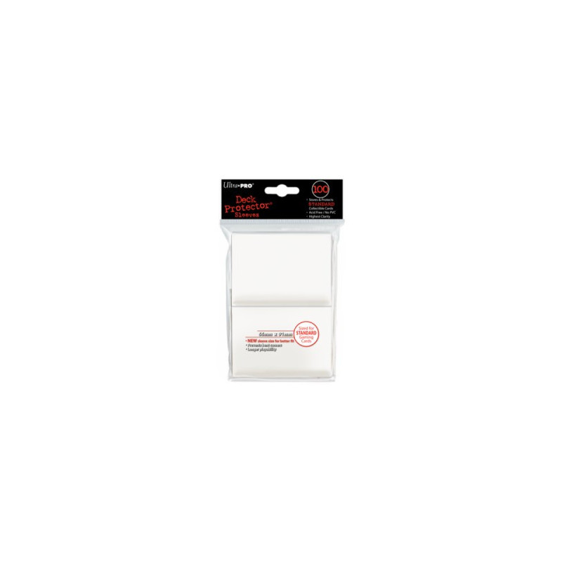 100 DECK PROTECTOR SLEEVES (WHITE) (66x91mm) - ULTRA PRO